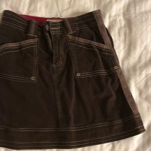 Brown corduroy skirt
